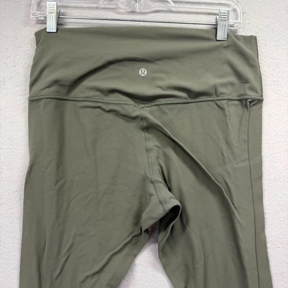 Lululemon Align Crop Leggings Womens‎ 12 Fits 30x26* Green Base Layer High Waist